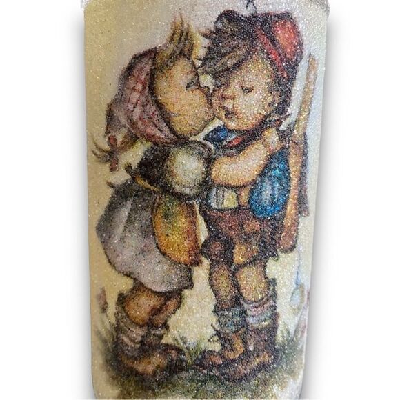 Hummel Sugar Frosted 5" Glass Candle Pillars - Picture 7 of 11